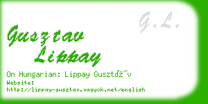 gusztav lippay business card